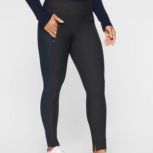 NWOT Athleta Stellar Tight Black/Navy (XS Petite)